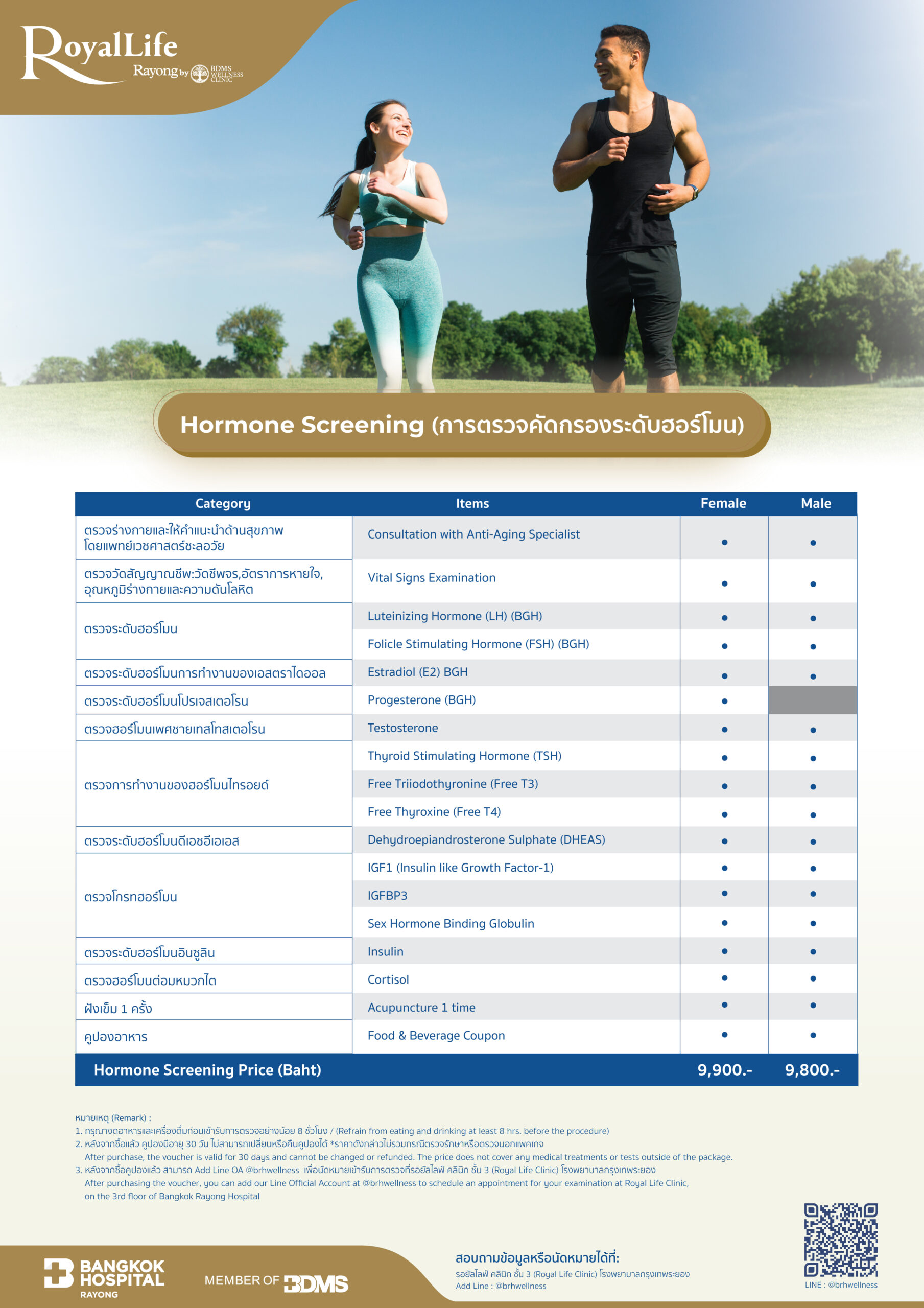 Hormone โรงพยาบาลกรุงเทพระยอง