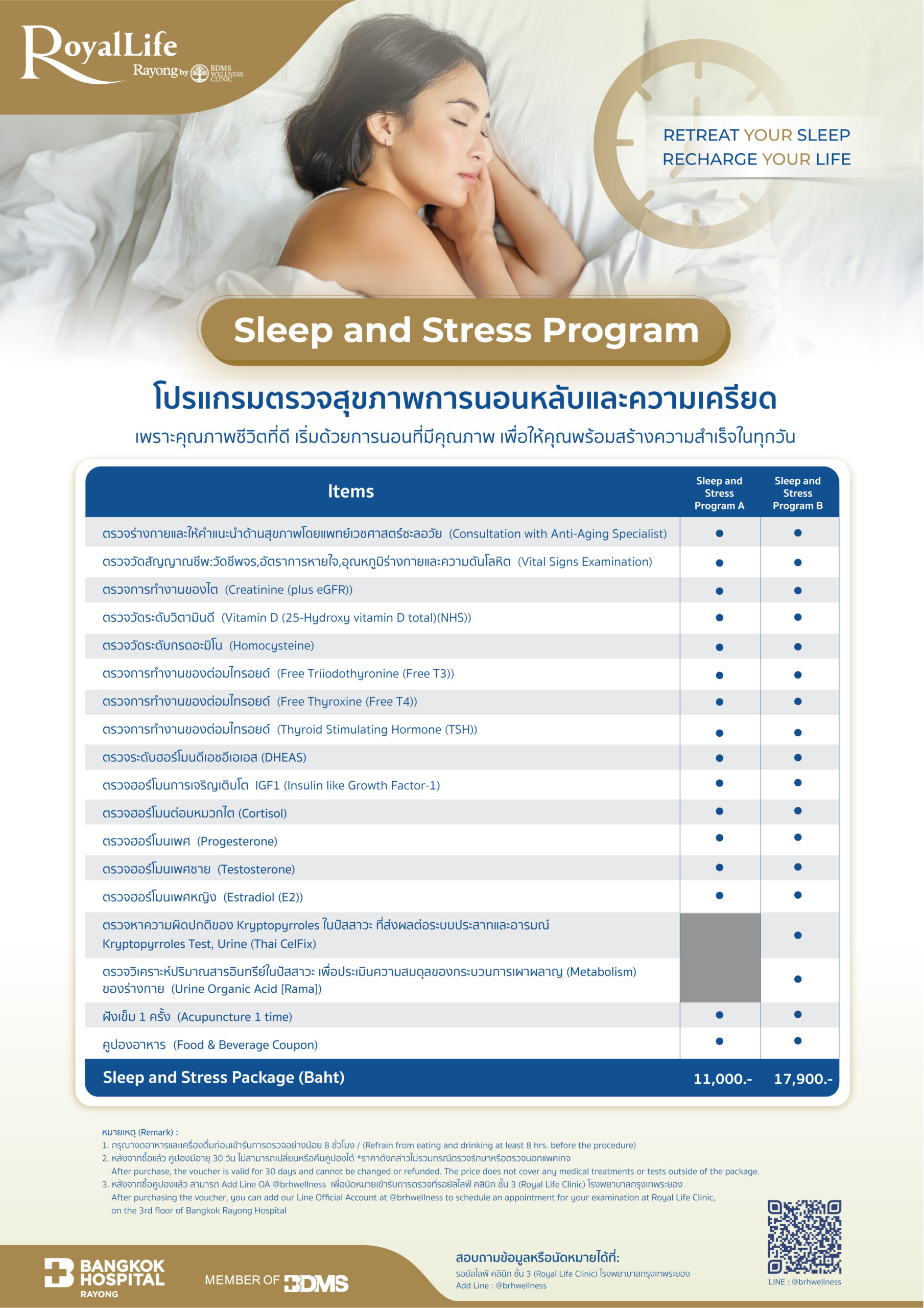 Sleep Stress โรงพยาบาลกรุงเทพระยอง